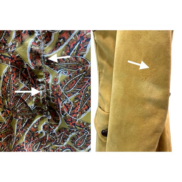 VTG 70s Mustard MOD Maxi Coat BOHO HIPPIE - Picture 9 of 16